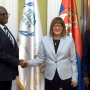12 October 2019 National Assembly Speaker Maja Gojkovic and the Parliament Speaker of Zambia Patrick Matibini